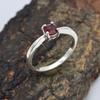 Natural Garnet Gemstone Statement Ring 925 Sterling Silver Jewelry For Christmas Gift Solid Ring