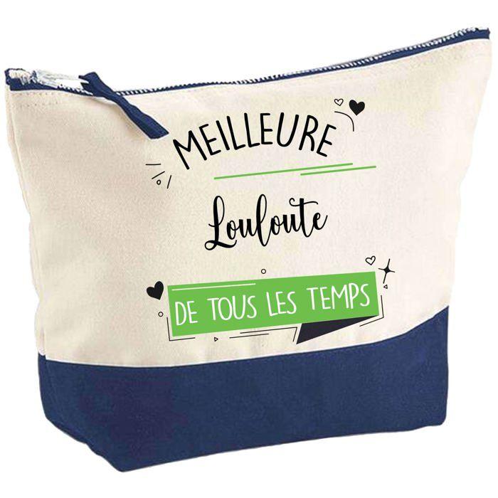 Trousse de maquillage - PLANETEE - Meilleure Louloute de tous les temps - Grand format - Coton - Impression HD