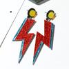 Lightning Punk Eardrop Accessories Acrylic Exaggerated Trend Earrings  Women