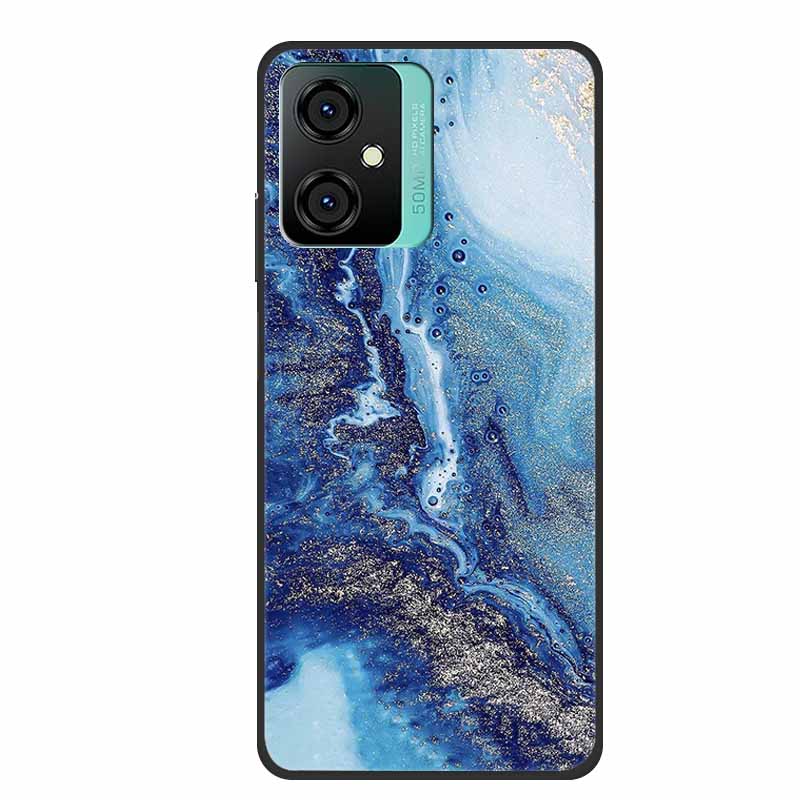 For Blackview Oscal C70 Case Soft Silicone TPU Back Cover for OscalC70 Fundas Blackview C70 Phone Cover Iridescent Marble Bumper