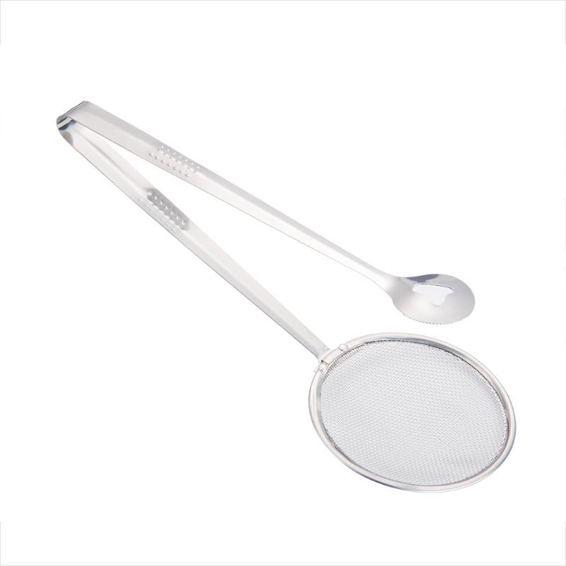 Food Strainer Kitchen Colander Stainless Steel Fried,Food Filter Tongs,High Temperature Resistant Filter Clamp