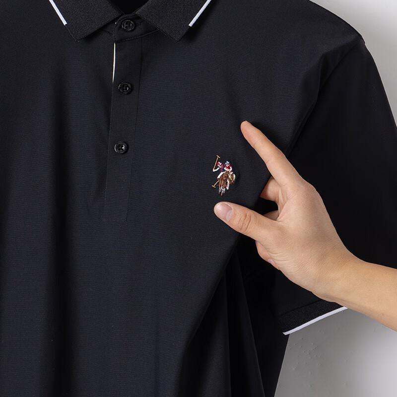 U.S. Polo Assn. Мужская быстросохнущая футболка-поло с коротким рукавом из ледяного шелка