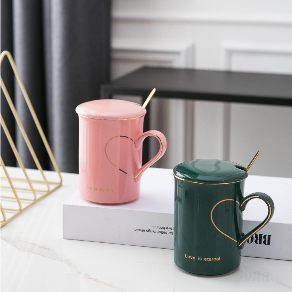 Творческая личность, скандинавская кружка в форме сердца, керамическая чашка для воды, чашка для молока
