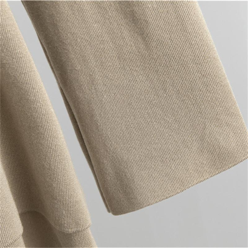 Women's Knitted Wide Leg Pants Sweater Suit Autumn And Winter Loose And Fashionable Two Piece Set