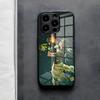 Чехол для телефона Kinich G-Genshin Impact для IPhone 17 Air 16 E Pro Max 15 14 13 Mini 12 Pro 11 Max Plus Черная стеклянная крышка