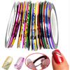 30Pcs Colorful Rolls Striping Tape Line Nail Art Sticker Tools Beauty Decorations On Nail Sticker