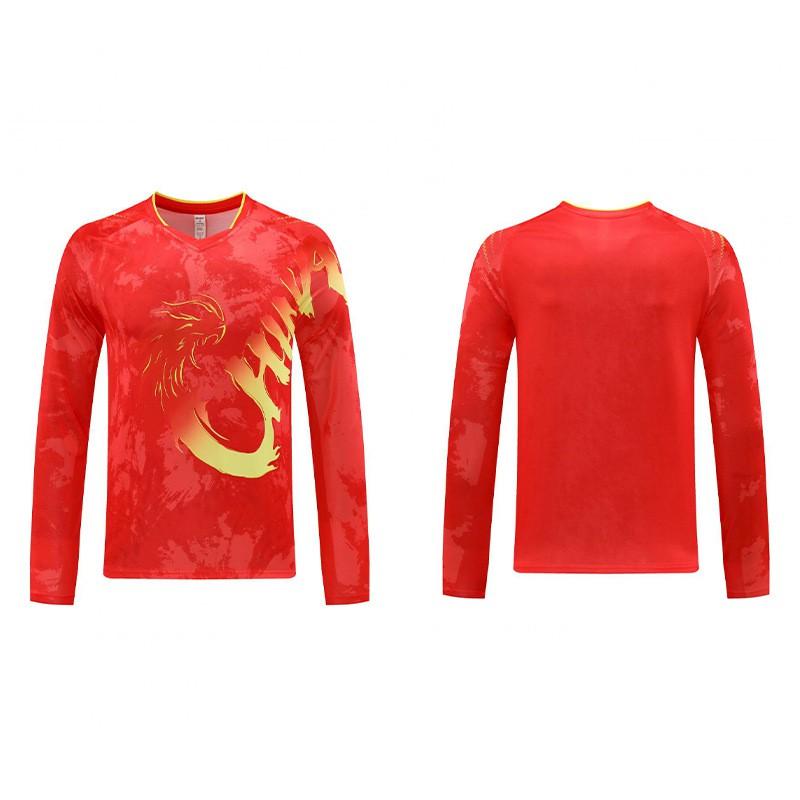 Long Sleeve Sports T-Shirt Women Men Kids Ping Pong Badminton Volleyball Training Competition Athletic Wear