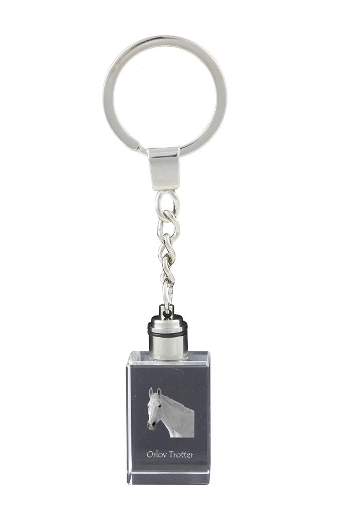 Orlov Trotter - Crystal Pendant with Photo of a Horse, Illuminated Pendant, Unique Gift by Art-Dog Brand