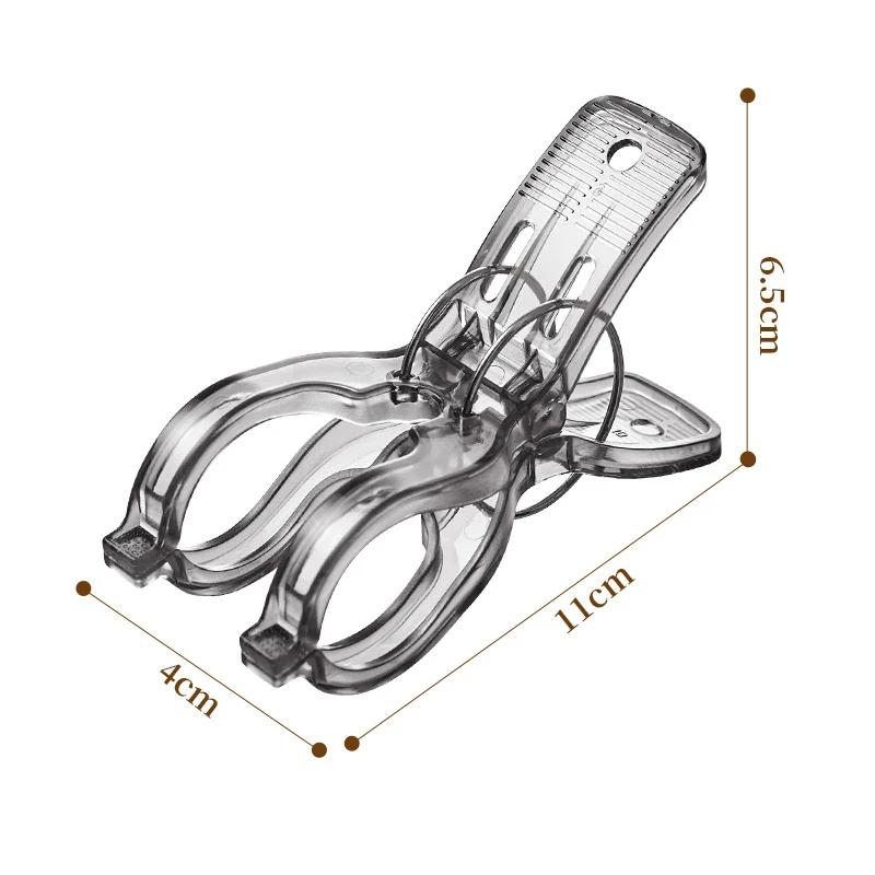 4 шт., портативные прищепки для сушки, прозрачная прищепка для противоскользящего ветрозащитного одеяла, зажим для одежды для домашнего органайзера
