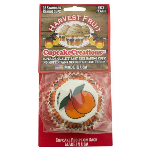 CCC Standard Harvest Fruit Cupcake Baking Cups 32pk (Peach)