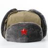 Зимняя теплая ушанка в военном стиле для мужчин и женщин с вышитой советской эмблемой, ветрозащитная уличная кепка