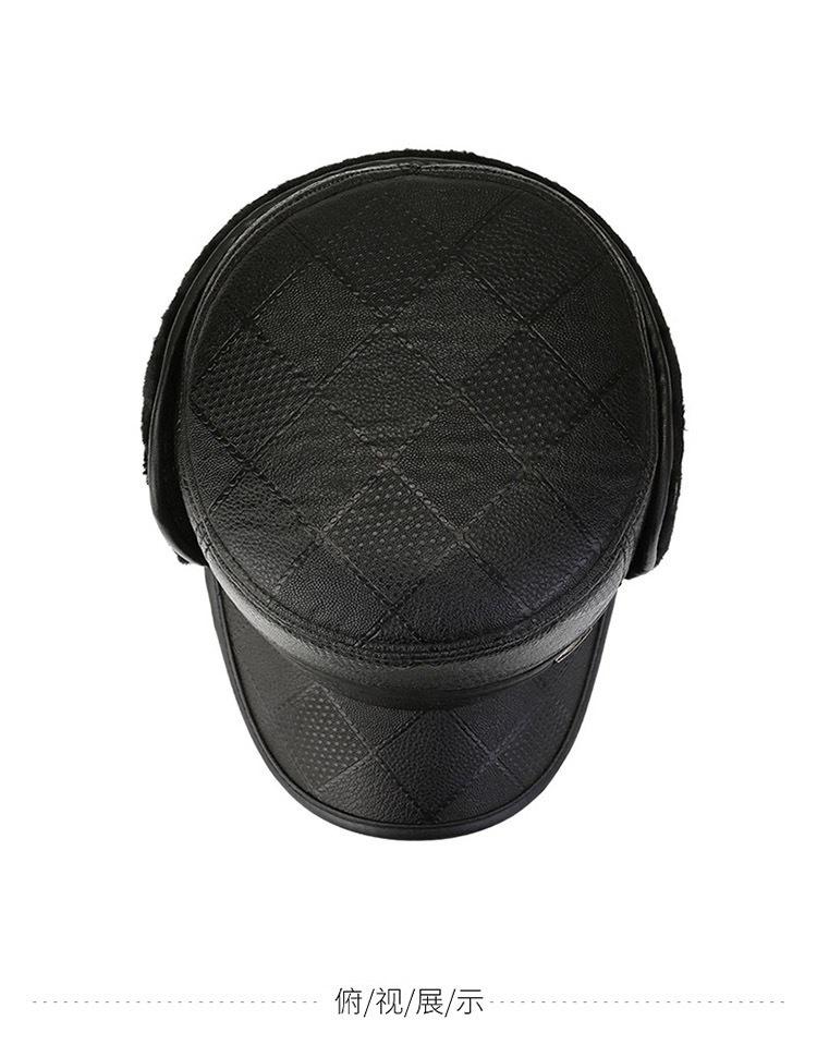 Зимняя теплая шляпа для мужчин среднего и пожилого возраста, шляпа с плоским верхом