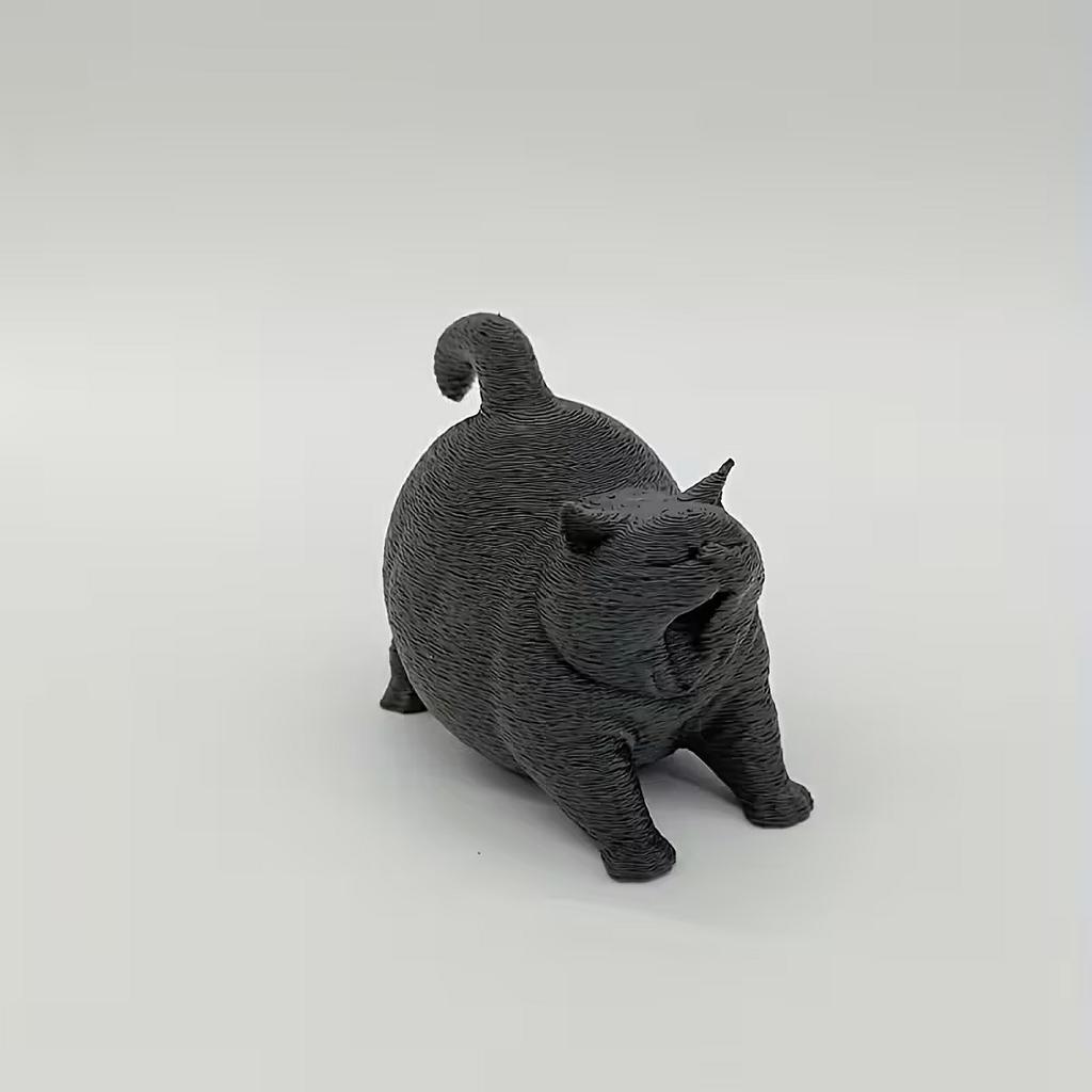 1 шт. Статуэтка зевающего кота, Игрушка, Компактный настольный декор для дома, офиса, автомобиля, Идеальный подарок для любителей кошек (Рождество, Хэллоуин, День рожд