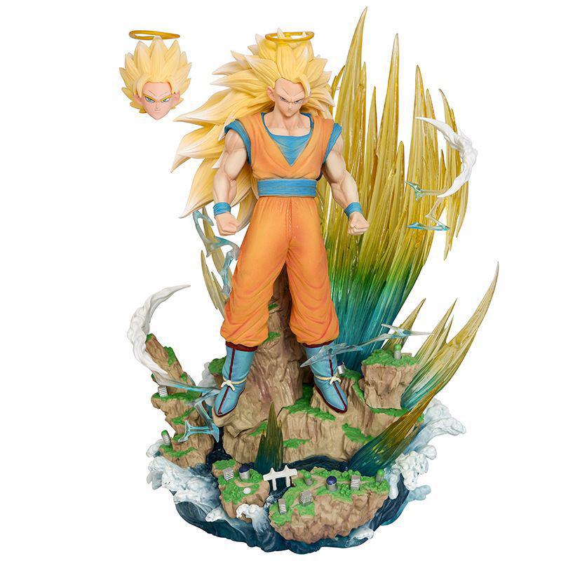 Фигурка Гоку Супер Сайян 3 из Dragon Ball - Какарот Аниме Модель Украшение 2D Игрушка