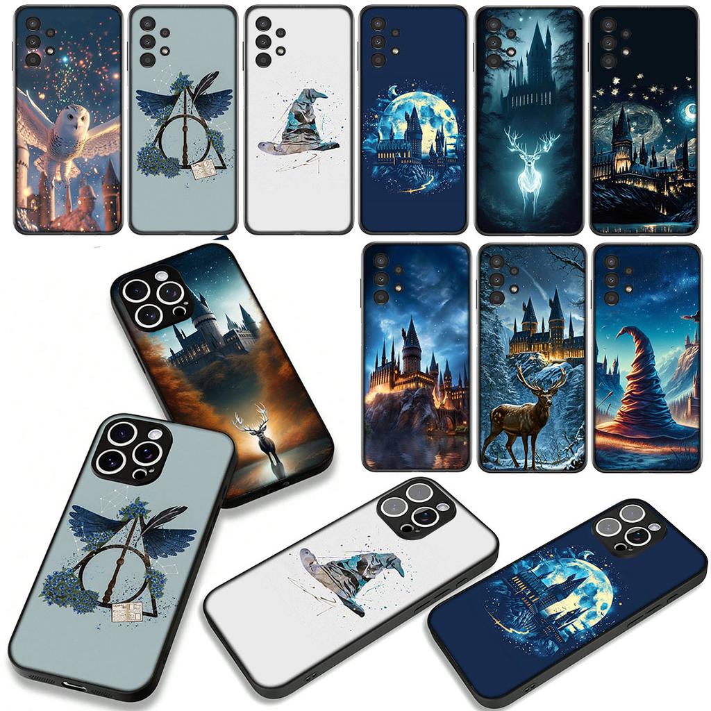 Harries Owl Wand Potters Wallpaper for Samsung Galaxy A36 A17 A26 A07 A35 A54 A53 A13 A33 A34 S8 S9 S20 S21 FE S10 Plus Case