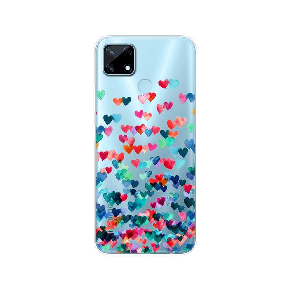 Для Realme C12 C25 C25S 7i Global Чехол Силиконовая задняя крышка для Realme Narzo 20 30A Чехол для телефона ТПУ Мягкий чехол-бампер Etui