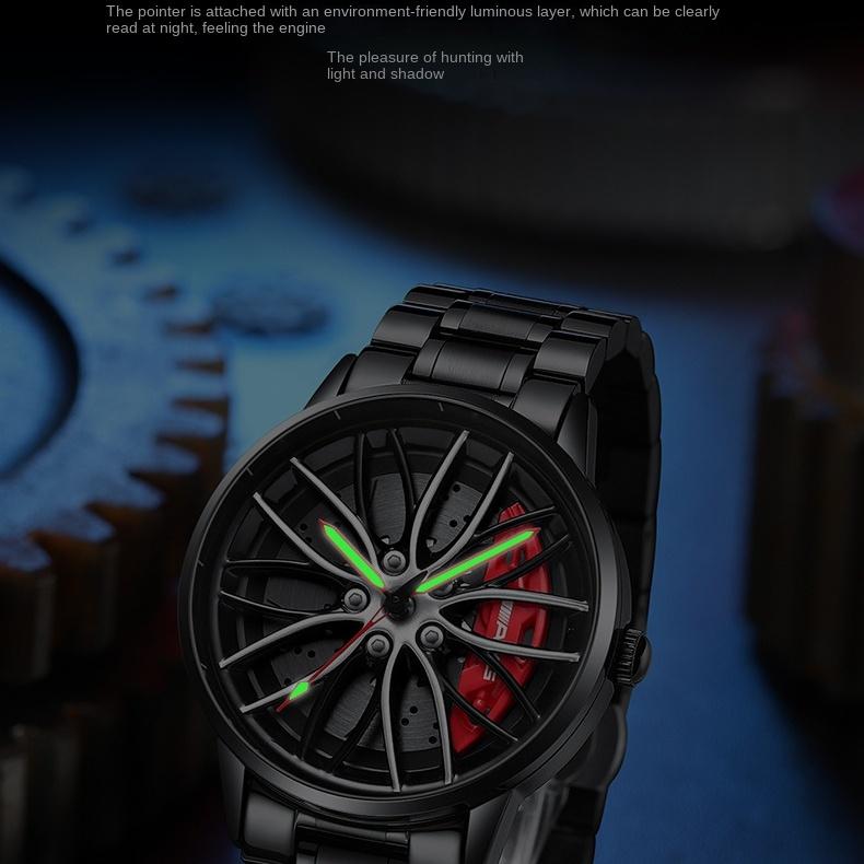 SVJ Wheel Watch 360 Вращающийся полый модифицированный суппорт AMG488 Мужские часы с суппортом