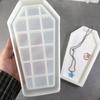 Halloween Coffin Resin Mold Tray Storage Box Plaster Casting DIY Crafts Jewelry Holder Serving Plate Board for Home Decor