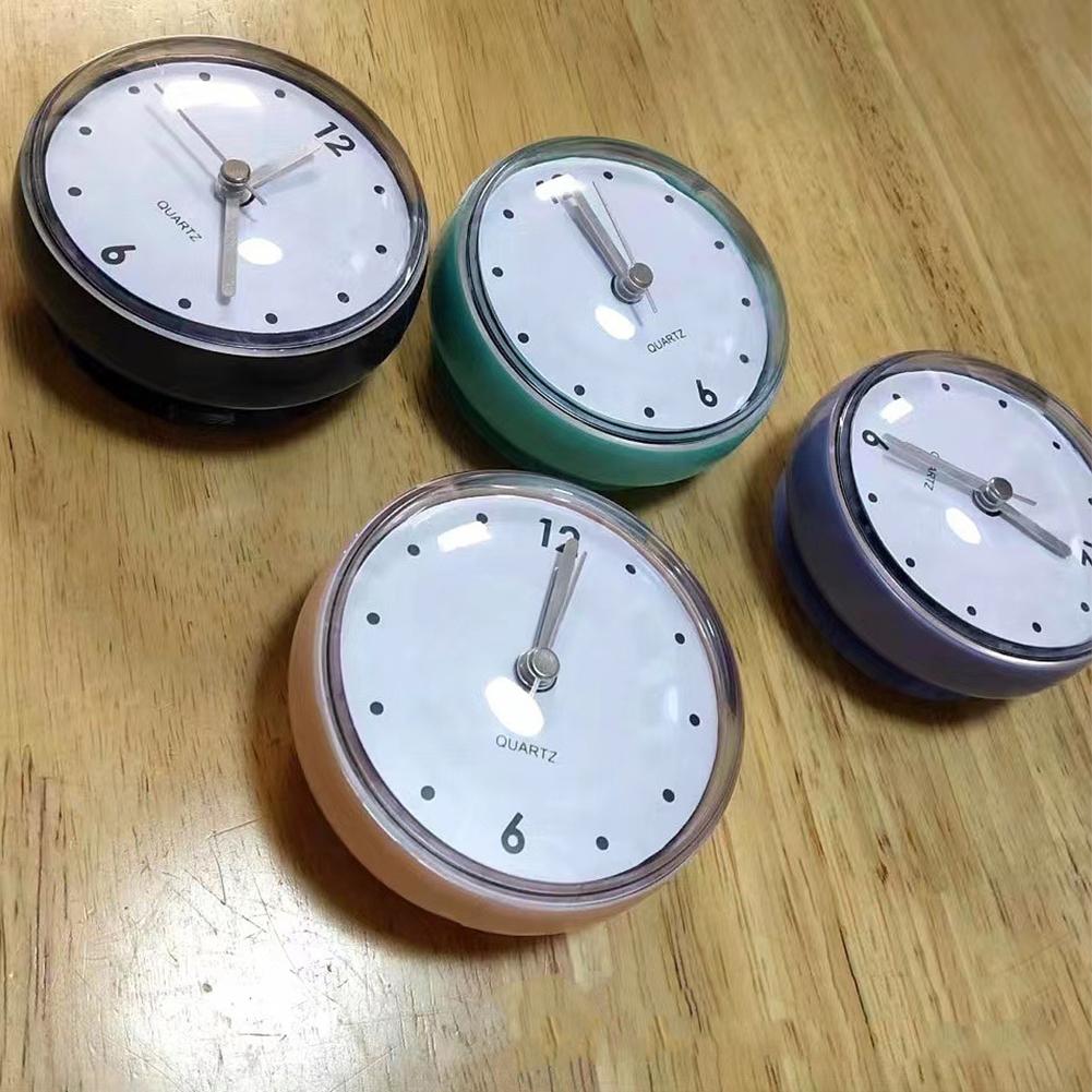 Sucker Wall Clock Wall Clock Green Pink Waterproof