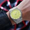 PINTIME Octagon Роскошные мужские кварцевые часы Мода Нержавеющая сталь Бизнес Мужские наручные часы с датой Водонепроницаемые светящиеся