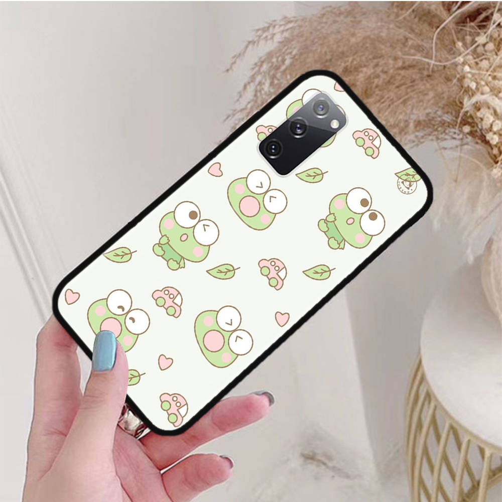 Black Case for iPhone 16 15 Plus 14 13 12 11 Pro 8 6 SE XR XS Max P30 Nova 5T Y5P Y6 Y7 Y8P Y9 Realme C30 C33 C31 L-23 Frog Keroppi
