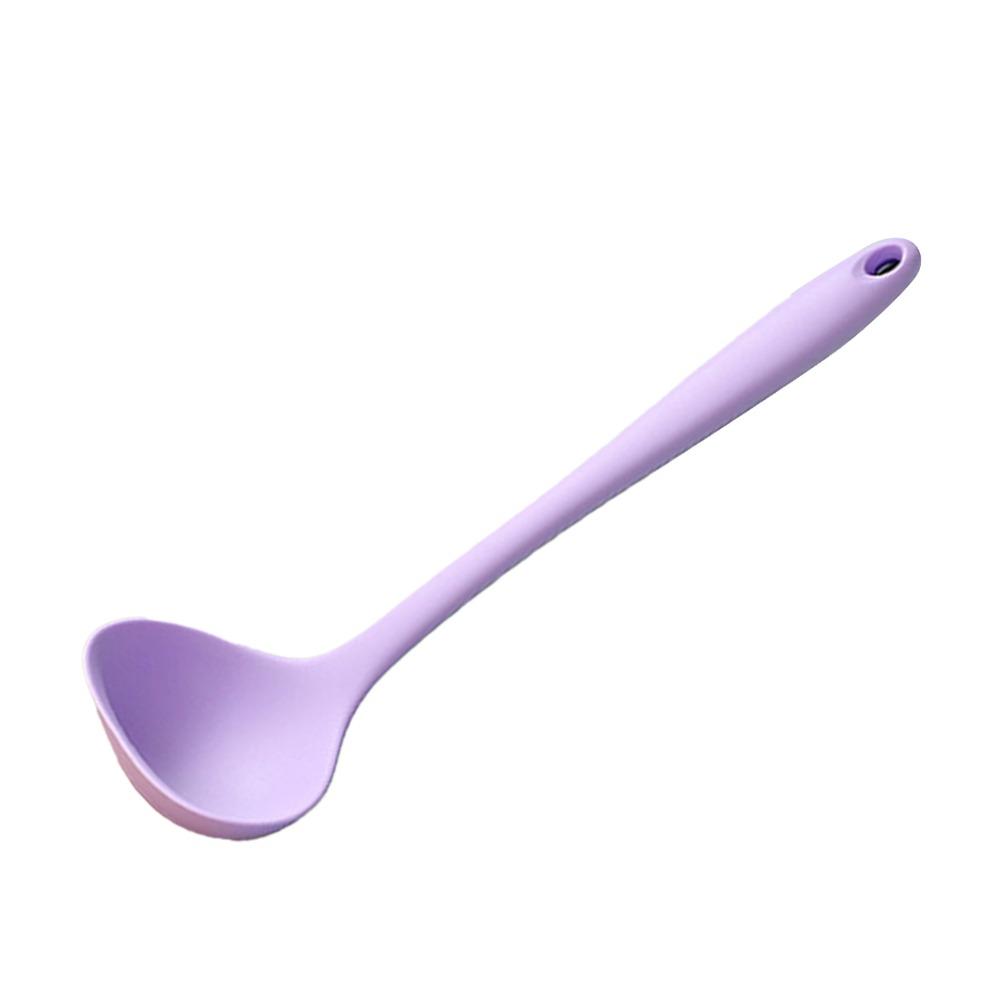 Non-scratch Pan Soup Ladle Round Wide Spoon Head Kitchen Utensil Non-stick Spoon Daily Cooking
