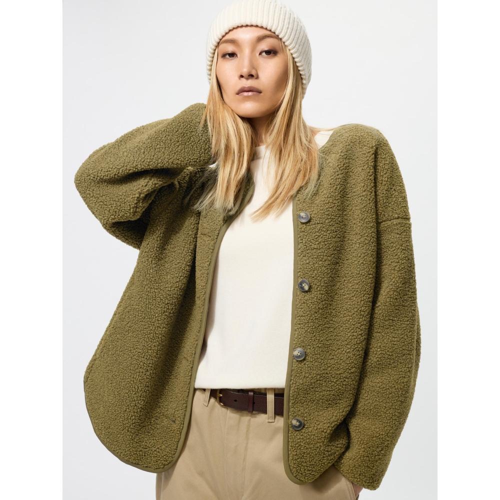 Uniqlo Boa Fleece Relaxed Cardigan
