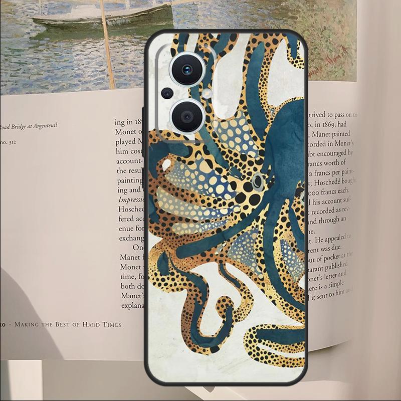 Ходячий чехол-осьминог для OPPO Reno 11F 12F 13F 14F 10 11 12 13 14 Pro 7 8 Lite Чехол для OPPO Find X6 X8 X9 Pro