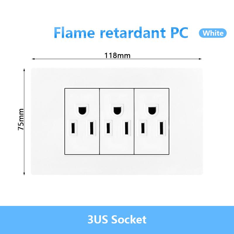 Италия Чили Мексика USB Smart Type-c 20 Вт Быстрая зарядка Настенная розетка вилка, Бразилия Панель выключателя света Универсальная розетка usb c