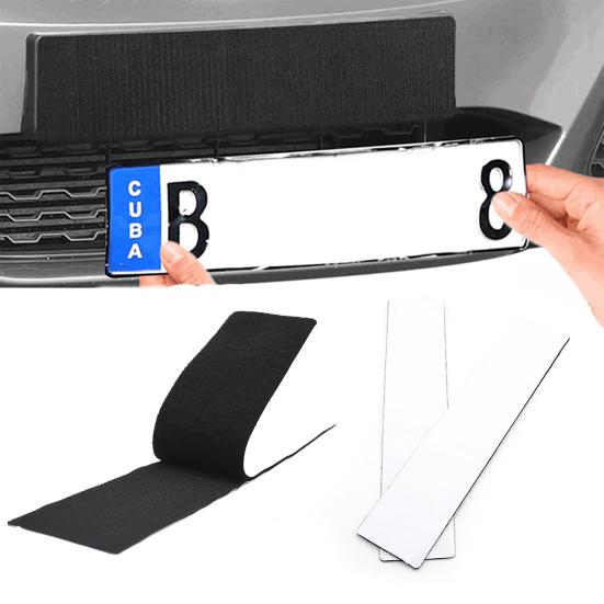 Unique Adhesive License Plate Holder Frameless Lightweight Easy Installation
