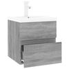 VidaXL Meuble Lavabo avec Bassin Intégré Armoire sous Lavabo Meuble de Rangement de Salle de Bain Maison Sonoma Gris Bois 3152859
