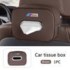 BBKG7 For BMW M Emblem E46 E36 E34 F10 E90 F30 E60 F30 E53 E30 E92 E87 Metal Logo Car Tissue Box Auto Seat Back Hanging Tissue Box