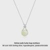 Ожерелье с подвеской из стерлингового серебра S925 пробы с нефритом — элегантная женская цепочка на ключицу