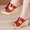 Wedges Women Slippers High Heels Dress Shoes Casual Cozy Sandals Summer 2024 Beach Walking Flip Flops Outdoor Slides Female