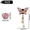 Pink Heart & Butterfly Air Vent Clips, 4 Pcs Bling Heart & Butterfly Air Fresheners Vents Clips Diamond Car Interior Decor Bling Cute Pink Car
