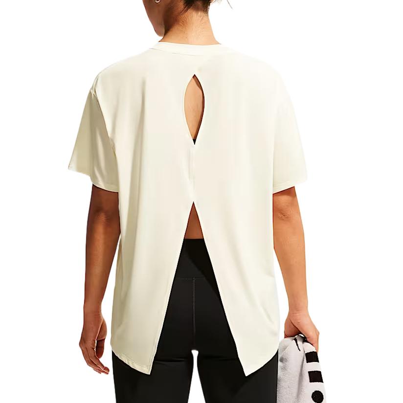 Nike Женский топ для фитнеса Dri-Fit One Relaxed, отводящий влагу, быстросохнущий, однотонный, IV4936-133