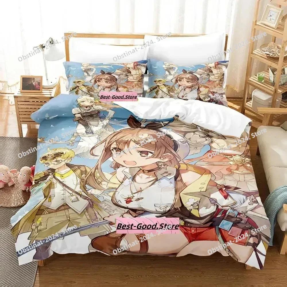 Новый набор постельного белья для игры Atelier Ryza 2 Lost Legends & the Secret Fairy Beding Set с наволочкой, мягким пододеяльником размера Super King