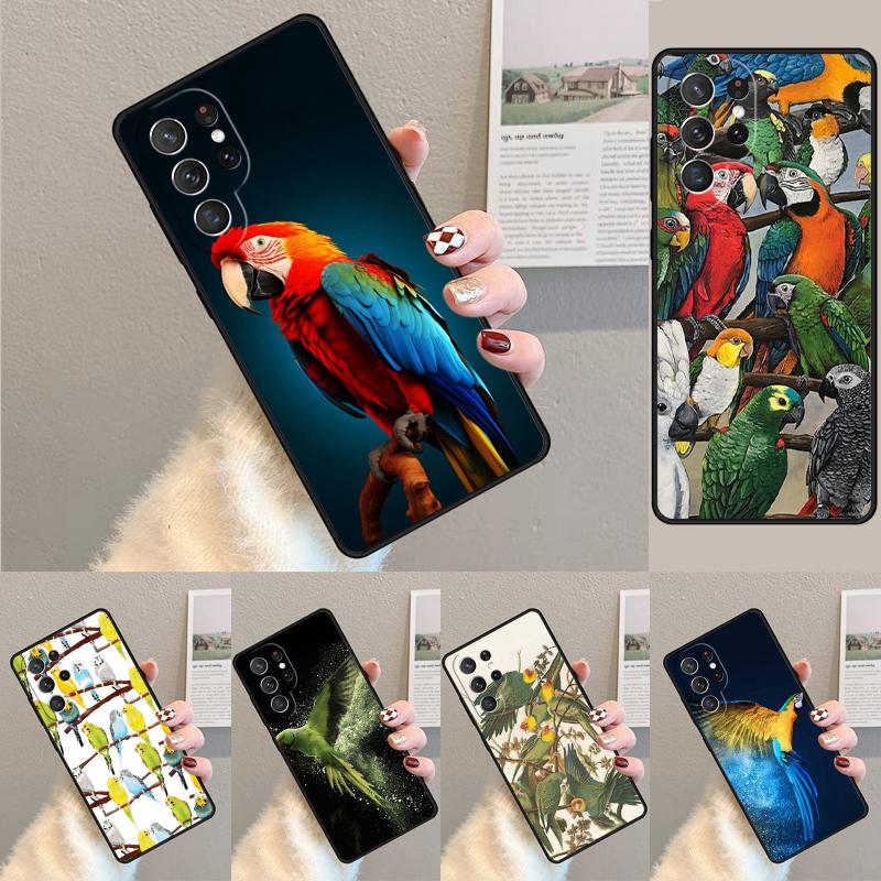 Чехол для телефона с изображением попугаев и птиц для Samsung Galaxy note 10 pro S26 Ultra S23 S24 FE S25 S21 S22 PLUS ударопрочный
