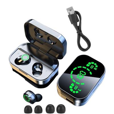Беспроводные Bluetooth-наушники YD03, Powerbank, ЖК-дисплей с зеркалом