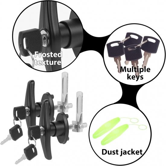 Leer Truck Cap Lock T Handle Latch Replacement - Night Glow T-Handle Lock Kit for Truck Toppers/Camper Shells, Garage Doors & RV Accessories |