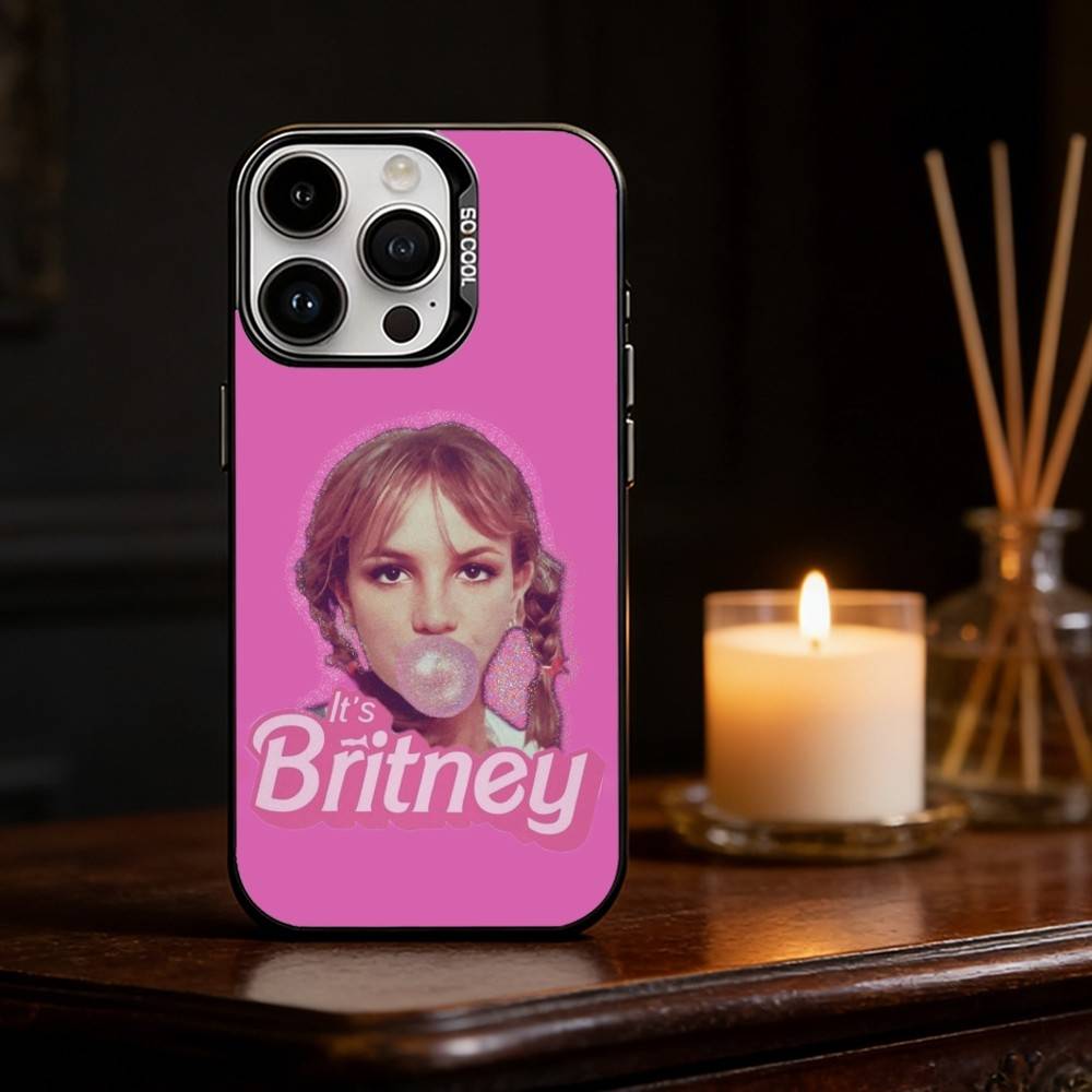 B-Britney SINGER S-Spears Чехол для телефона Цвет Серебряная Ракушка Для IPhone 17 16 15 14 13 12 11 Pro Max Plus