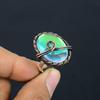 Mystic Topaz Gemstone Copper Wire Wrapped Handmade Jewelry Ring For Woman