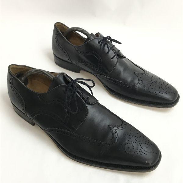 ANTONIO RUFO leather plain toe dress shoes 25.0 dark brown Made in Japan(USED)