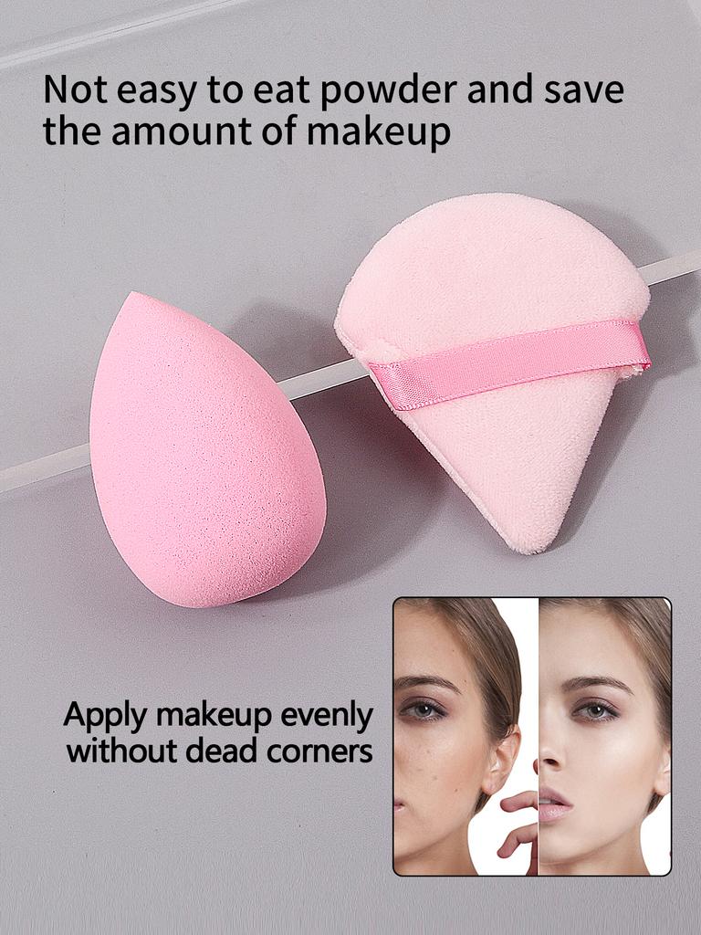 10PCS Super Affordable Makeup Brush Set, 1PCS Travel Makeup Bag, 6PCS Super Soft Makeup Sponge, Powder Puff and Beauty Egg