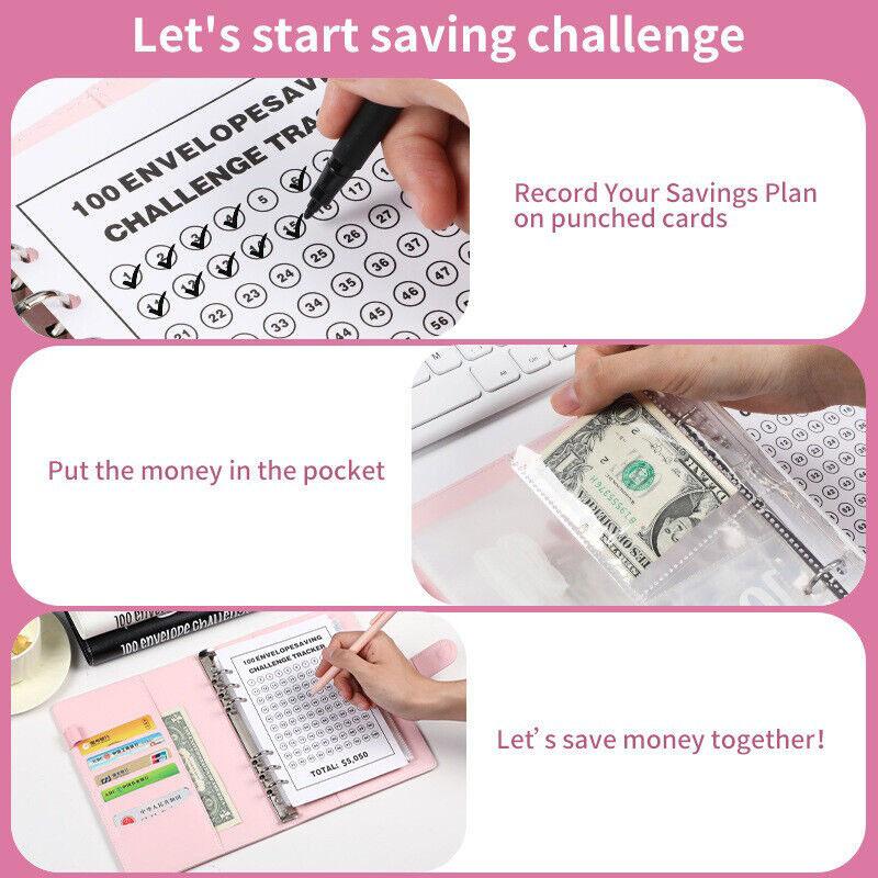 100 Envelope Challenge Binder Easy and Fun Way To Save $5,050 Savings Challenge