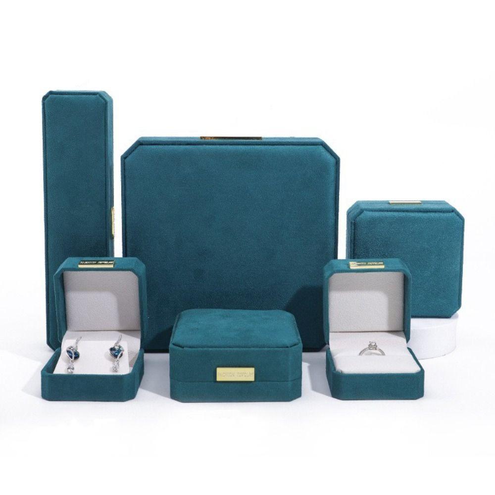 Octagonal Jewelry Display Holder Luxury Jewelry Storage Case Portable Ring Bearer Box Ring