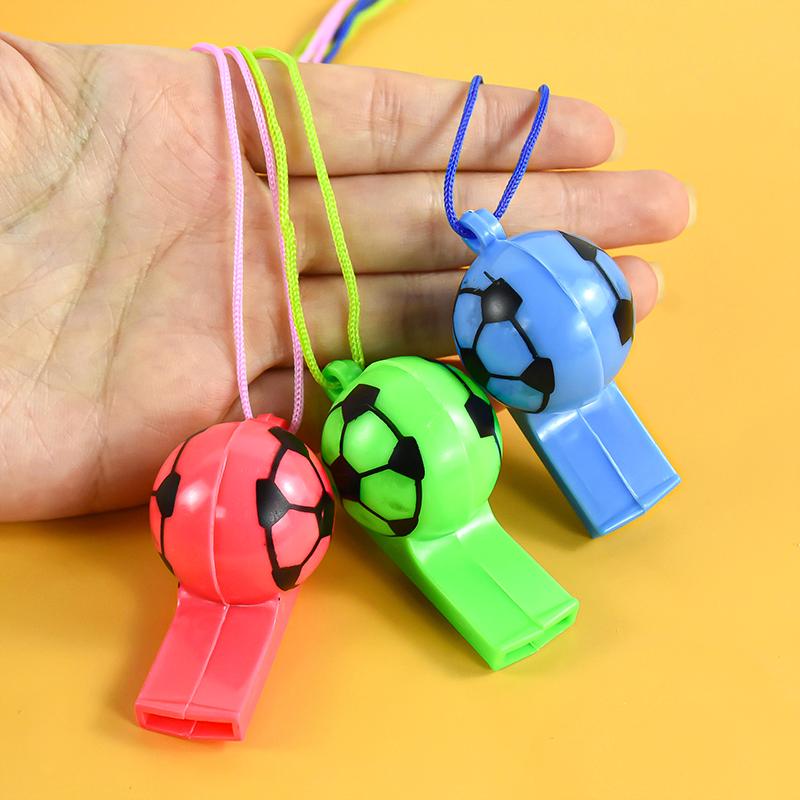 10Pcs Soccer Party Whistles Noise Maker Sports Toy Kids Football Theme Birthday Party Favors Pinata Filler Boys Prize Gifts