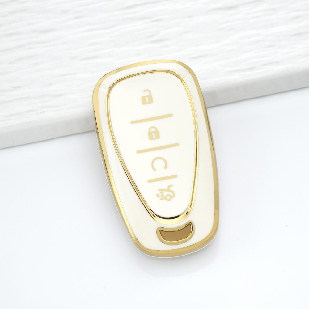 Чехол для брелока автомобиля с 4 кнопками для Chevrolet Chevy Camaro Cruze Malibu Equinox Onix Spark Sonic Volt Кейс для ключей Сумка на цепочке ТПУ