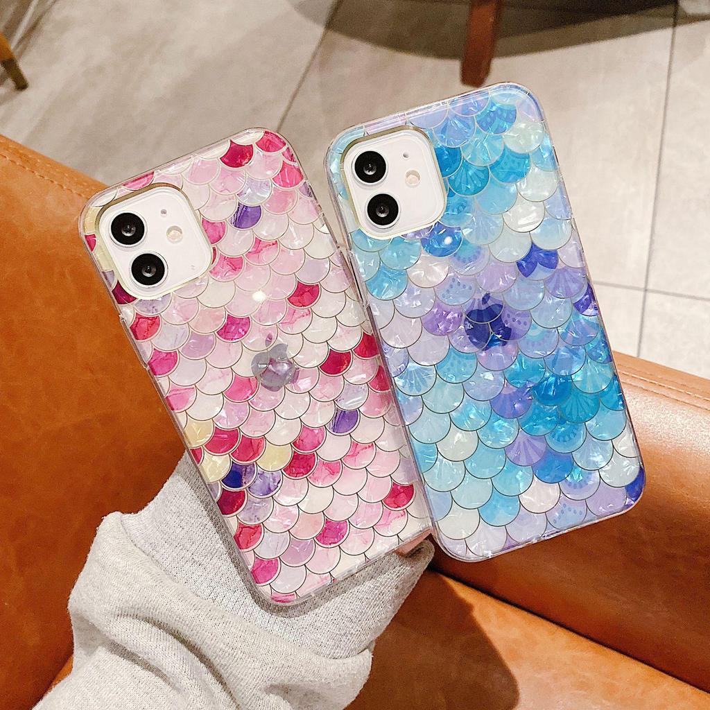 Чехол-чешуя русалки Mikalen с гальваническим покрытием для iPhone 14/13 Pro Max