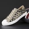 2024 Fashion Men's Casual Shoes Red Checkered Man Canvas Shoes Breathable Espadrilles Men Flat Classic Men's Vulcanized Sneakers